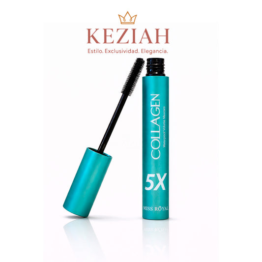 👁️ Rímel Miss Royal Collagen — Volumen 5X Waterproof