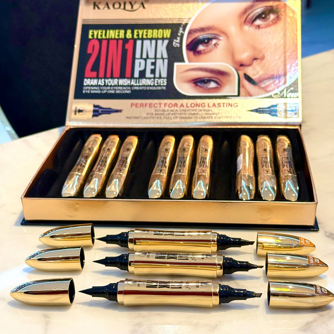 KAQIYA Professional 🏆 – Eyeliner & Eyebrow 2 in 1