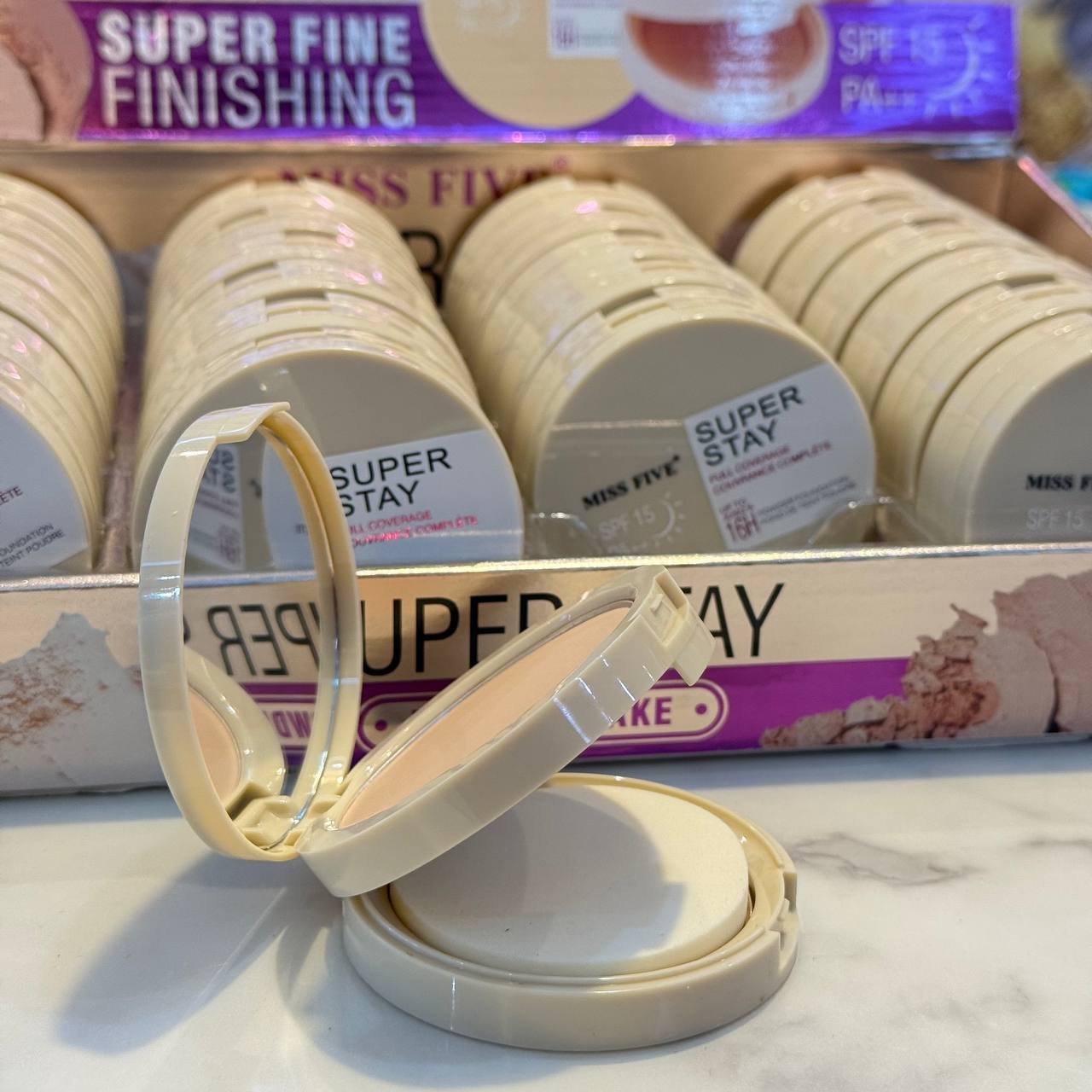 MISS FIVE Professional 🏆 Súper Stay  Polvo compacto + contorno y espejo