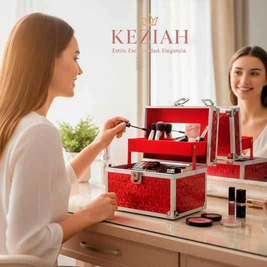 Cosmetiquera Organizadora Multiuso – Ideal para Maquillaje  Retráctil con llave